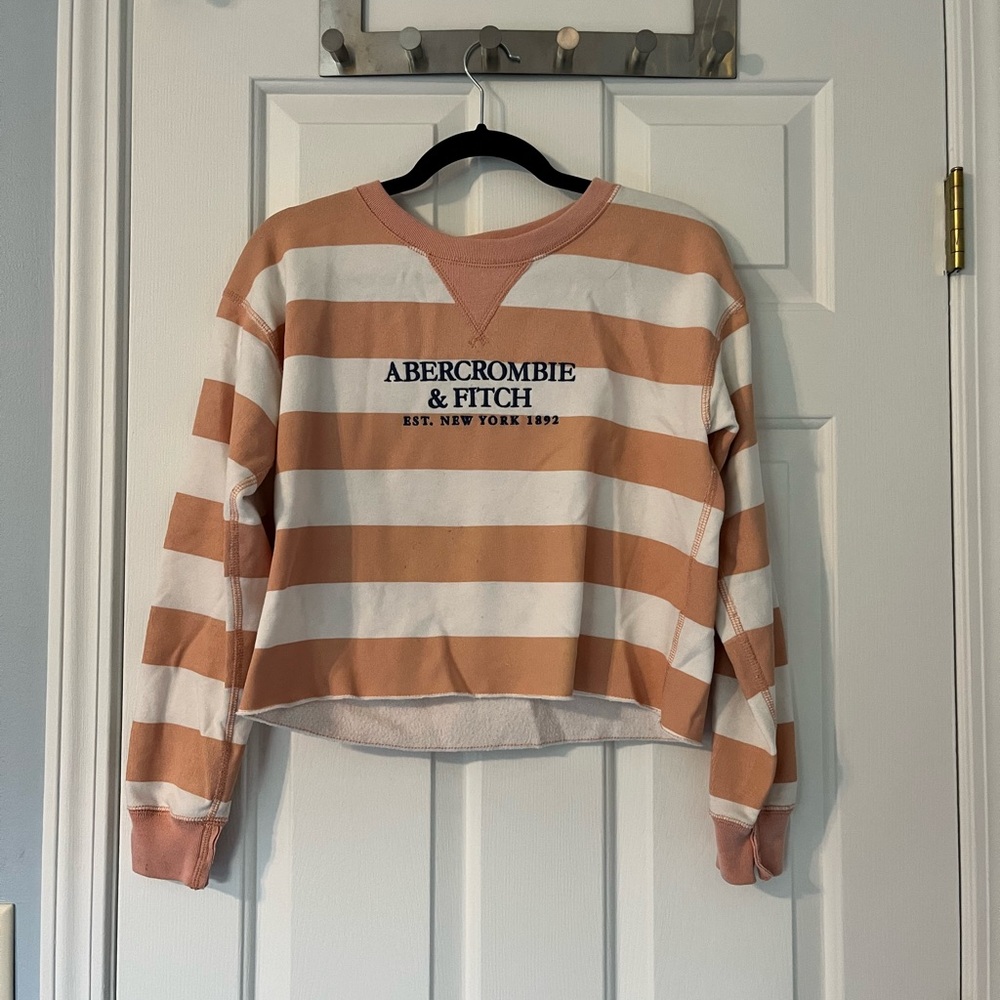 Striped Abercrombie & Fitch cropped crew neck